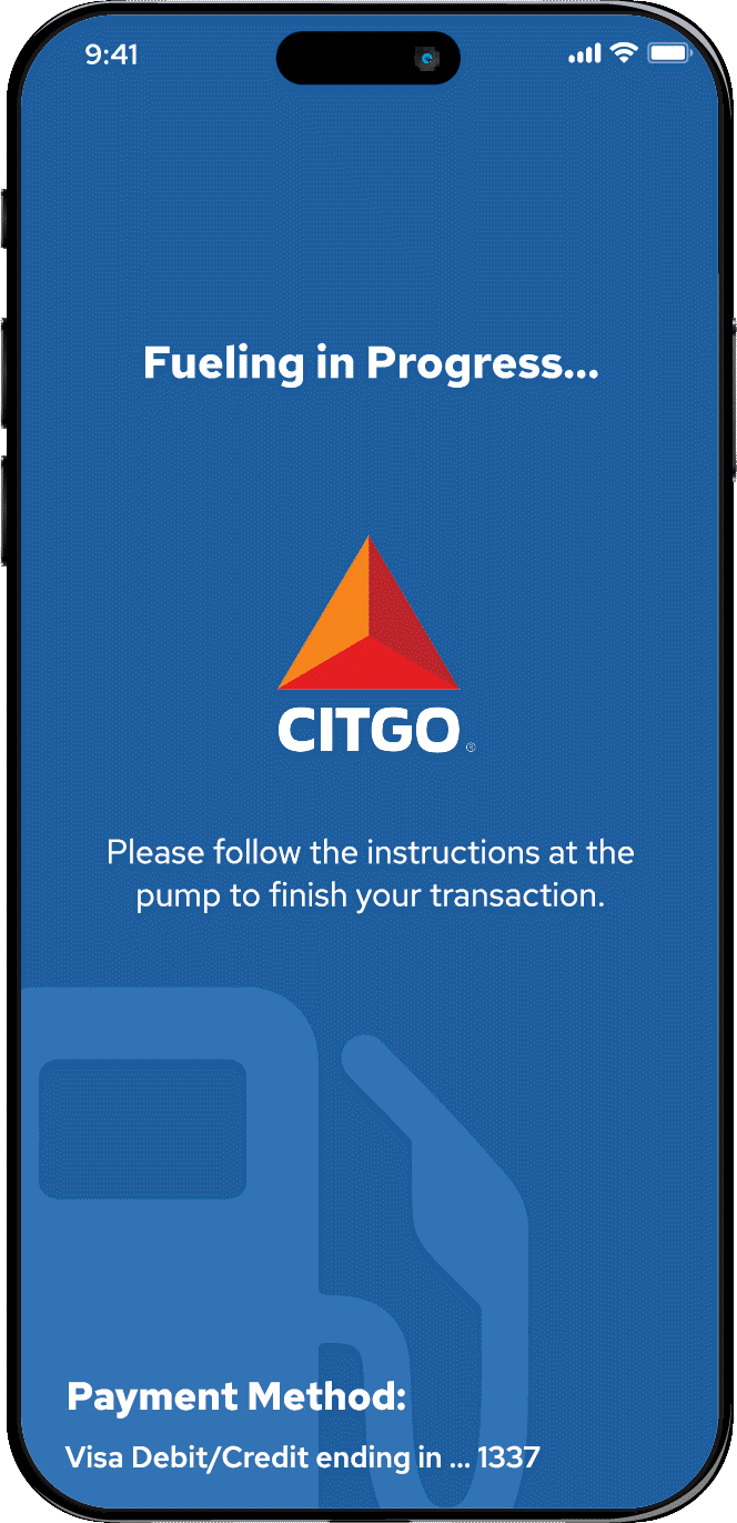 Club CITGO PlusPAY Fueling in Progress screen preview